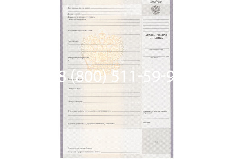 Купить Академическая справка образца 2010-2011 год для колледжа в Люберцах Купить Академическая справка образца 2010-2011 год для колледжа в Люберцах